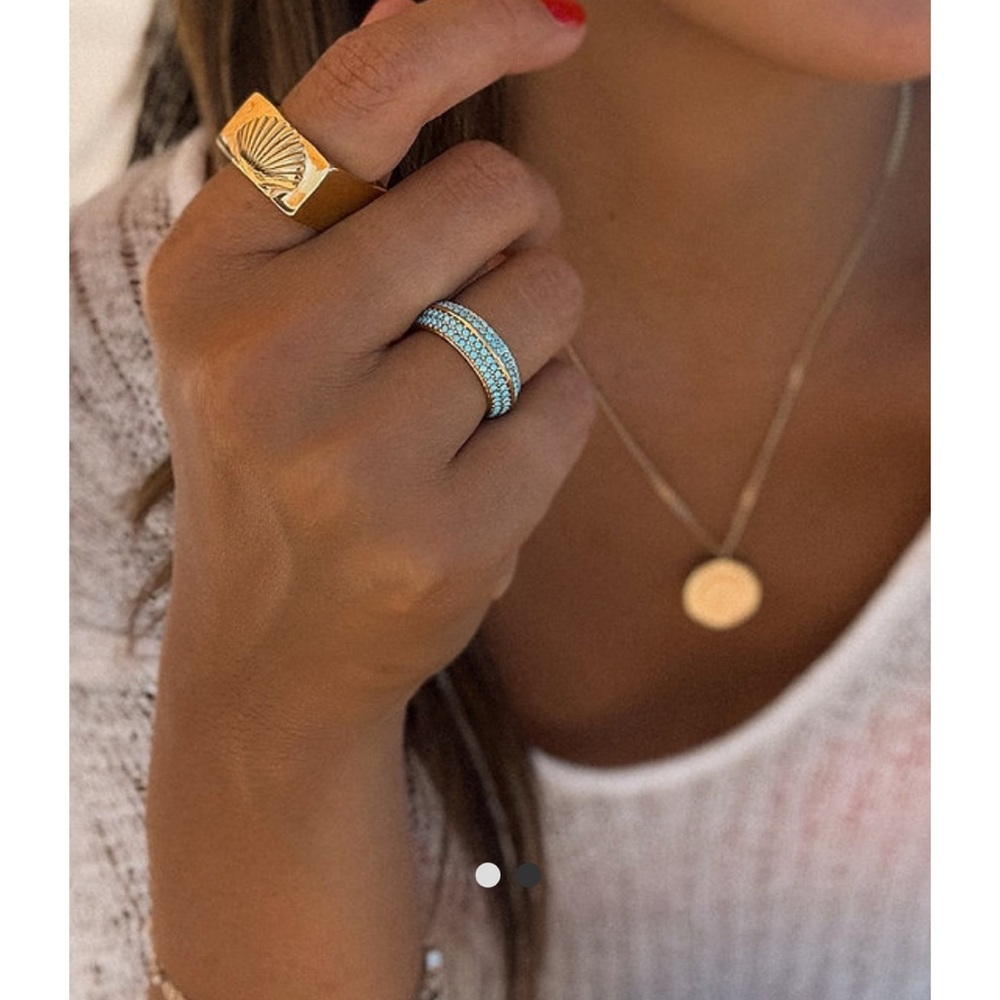 Gold and Turquoise Ring